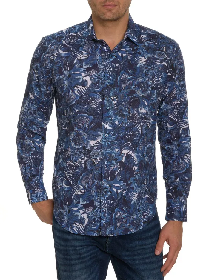 Men Robert Graham Button Down Shirts RAMBLING LONG SLEEVE BUTTON DOWN SHIRT NAVY Men Robert Graham Button Down Shirts RAMBLING LONG SLEEVE BUTTON DOWN SHIRT NAVY