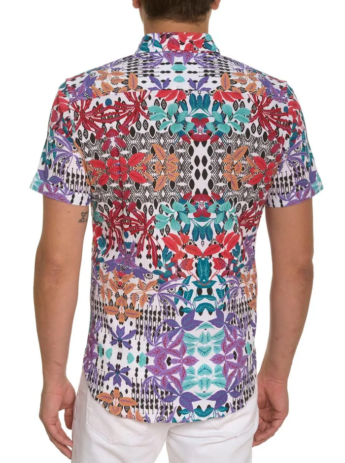 Men Robert Graham Button Down Shirts STUDIO 54 SHORT SLEEVE BUTTON DOWN SHIRT MULTI