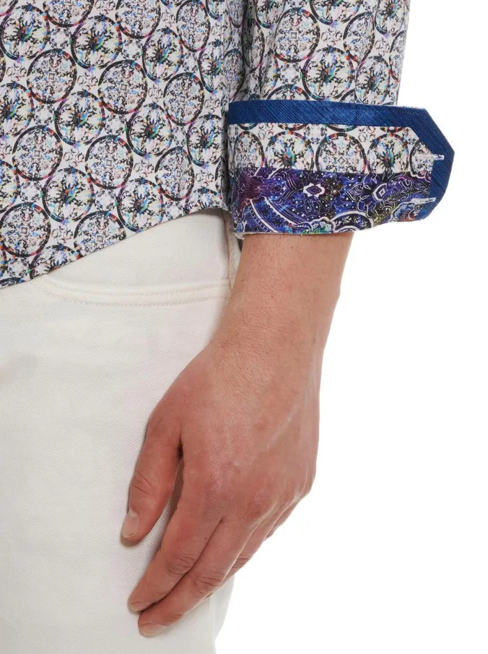 Men Robert Graham Button Down Shirts SUNDIAL LONG SLEEVE BUTTON DOWN SHIRT MULTI