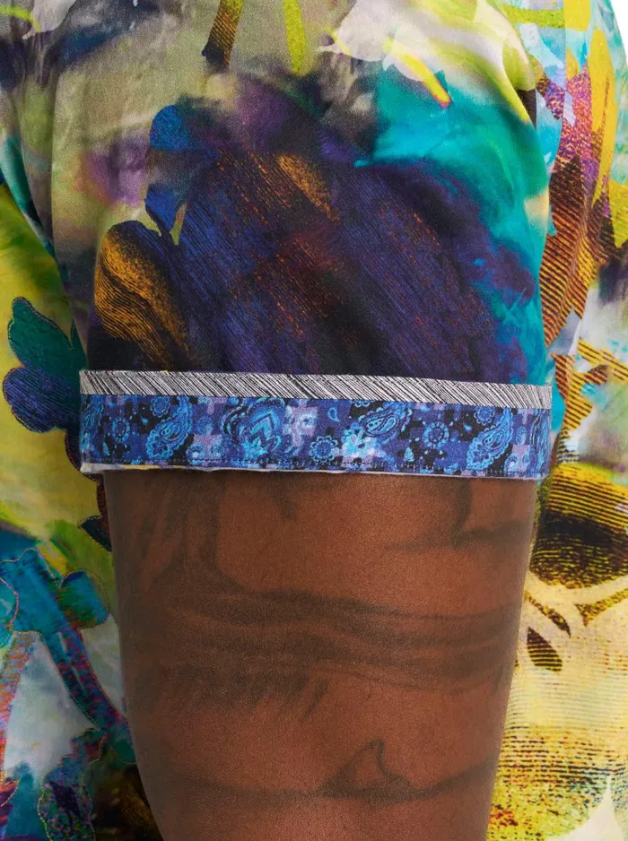 Men Robert Graham Button Down Shirts TROPICAL STORM SHORT SLEEVE BUTTON DOWN SHIRT MULTI