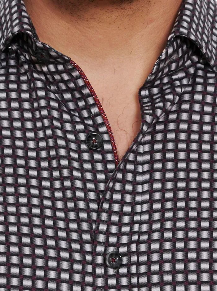 Men Robert Graham Button Down Shirts WEYLIN LONG SLEEVE BUTTON DOWN SHIRT BORDEAUX