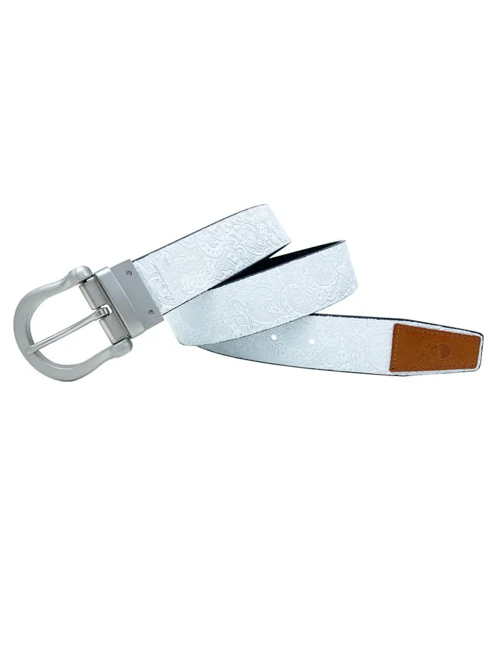 Men Robert Graham Leather Accessories CELESTIAL BELT NAVY