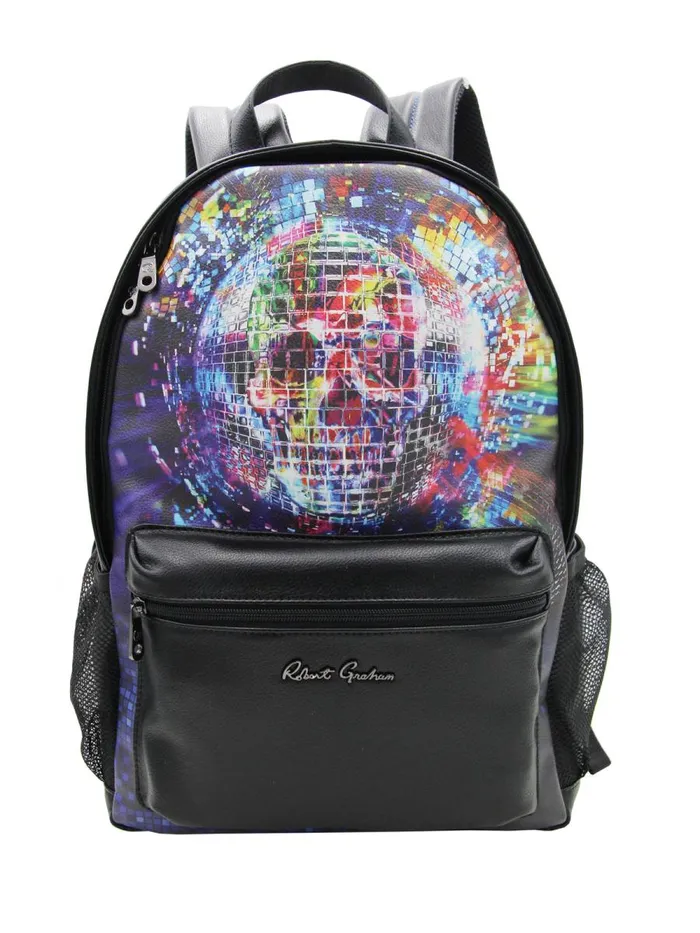 Men Robert Graham Leather Accessories STINGER BACKPACK BLACK
