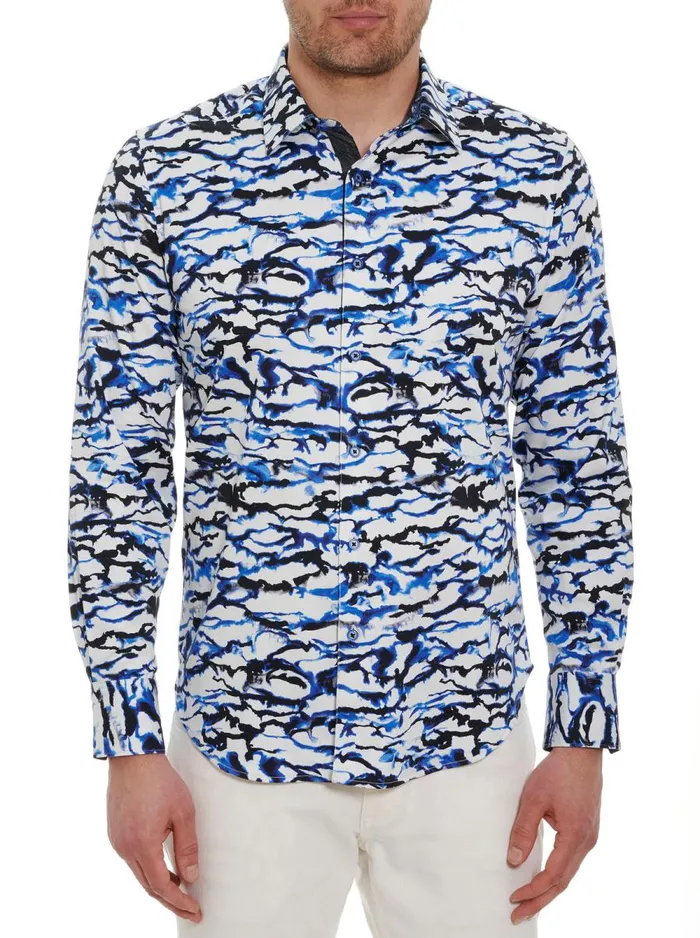 Men Robert Graham Long Sleeve Button Down Shirts AQUARIUS LONG SLEEVE BUTTON DOWN SHIRT BLUE Men Robert Graham Long Sleeve Button Down Shirts AQUARIUS LONG SLEEVE BUTTON DOWN SHIRT BLUE