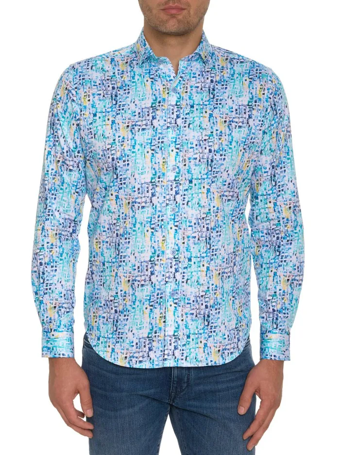 Men Robert Graham Long Sleeve Button Down Shirts BELMONT LONG SLEEVE BUTTON DOWN SHIRT TEAL Men Robert Graham Long Sleeve Button Down Shirts BELMONT LONG SLEEVE BUTTON DOWN SHIRT TEAL