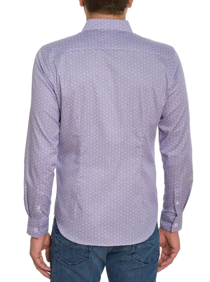 Men Robert Graham Long Sleeve Button Down Shirts COLTON LONG SLEEVE BUTTON DOWN SHIRT LAVENDER