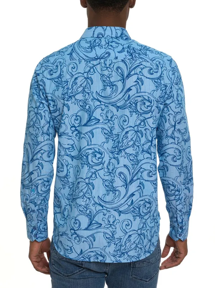 Men Robert Graham Long Sleeve Button Down Shirts ROYALTON LONG SLEEVE BUTTON DOWN SHIRT SAPPHIRE