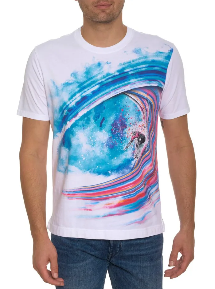 Men Robert Graham Polos and TShirts AERIAL SKULL GRAPHIC TSHIRT WHITE