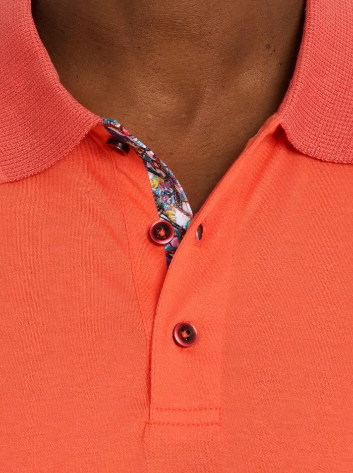 Men Robert Graham Polos and TShirts ARCHIE POLO CORAL