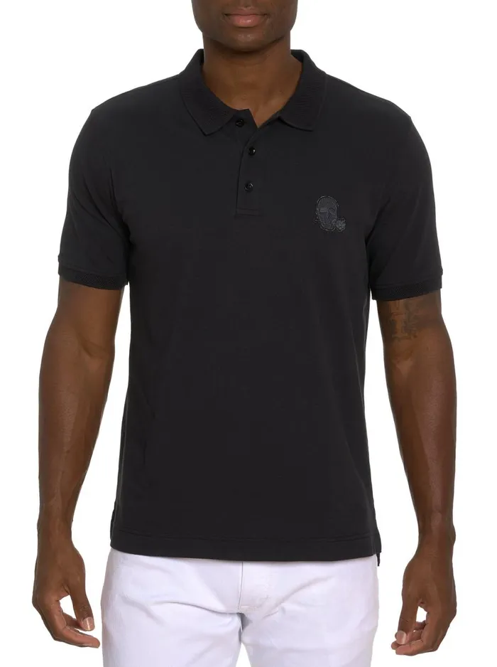 Men Robert Graham Polos and TShirts ASTRA POLO BLACK