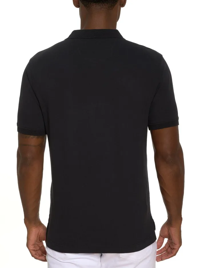 Men Robert Graham Polos and TShirts ASTRA POLO BLACK