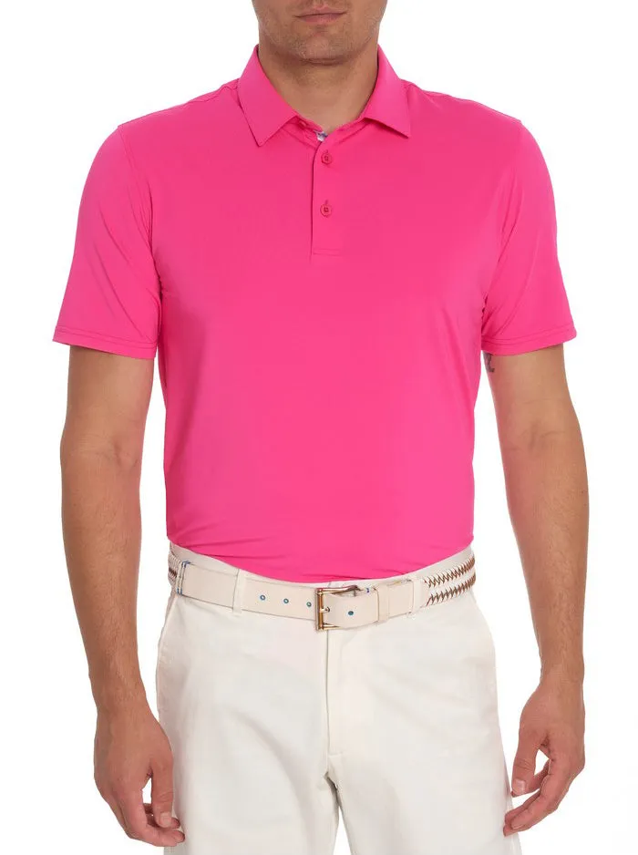 Men Robert Graham Polos and TShirts AXELSEN PERFORMANCE POLO PINK
