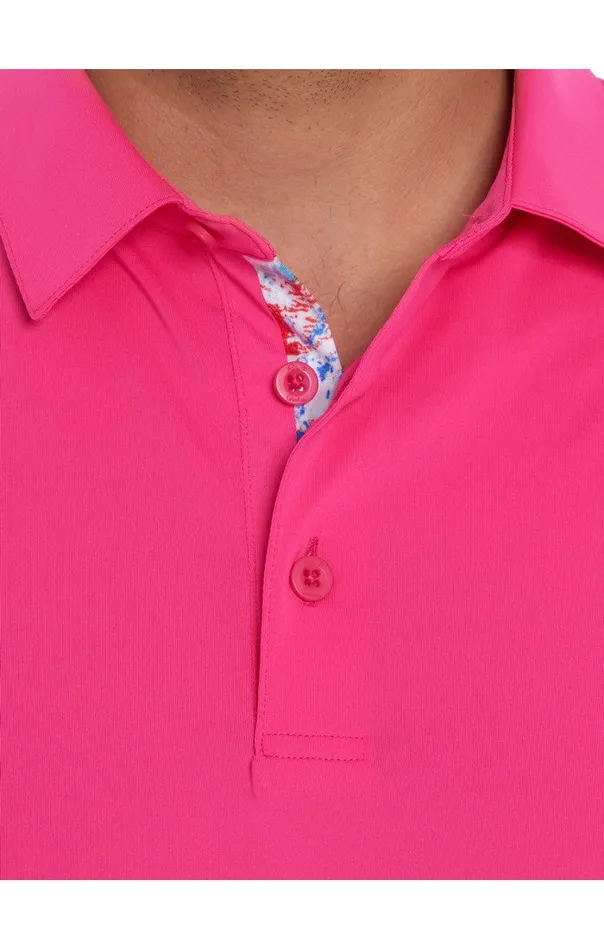 Men Robert Graham Polos and TShirts AXELSEN PERFORMANCE POLO PINK