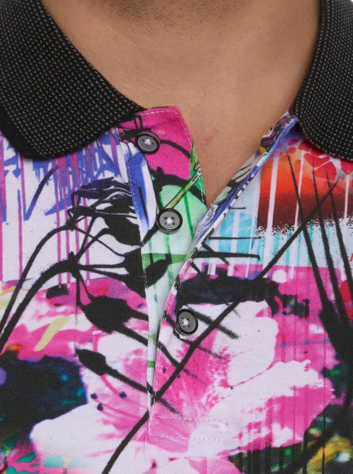 Men Robert Graham Polos and TShirts ELECTRIC CIRCUS POLO MULTI