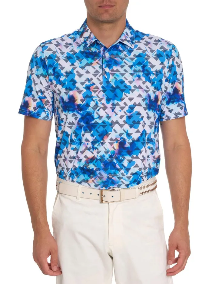 Men Robert Graham Polos and TShirts FISHER PERFORMANCE POLO MULTI