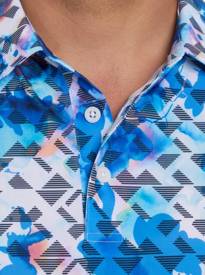Men Robert Graham Polos and TShirts FISHER PERFORMANCE POLO MULTI