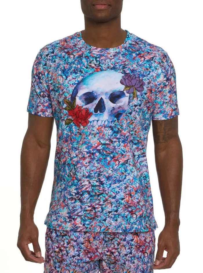 Men Robert Graham Polos and TShirts GLASS SKULL GRAPHIC TSHIRT MULTI