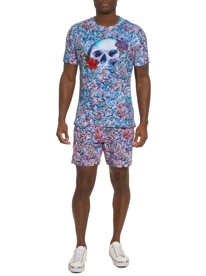 Men Robert Graham Polos and TShirts GLASS SKULL GRAPHIC TSHIRT MULTI