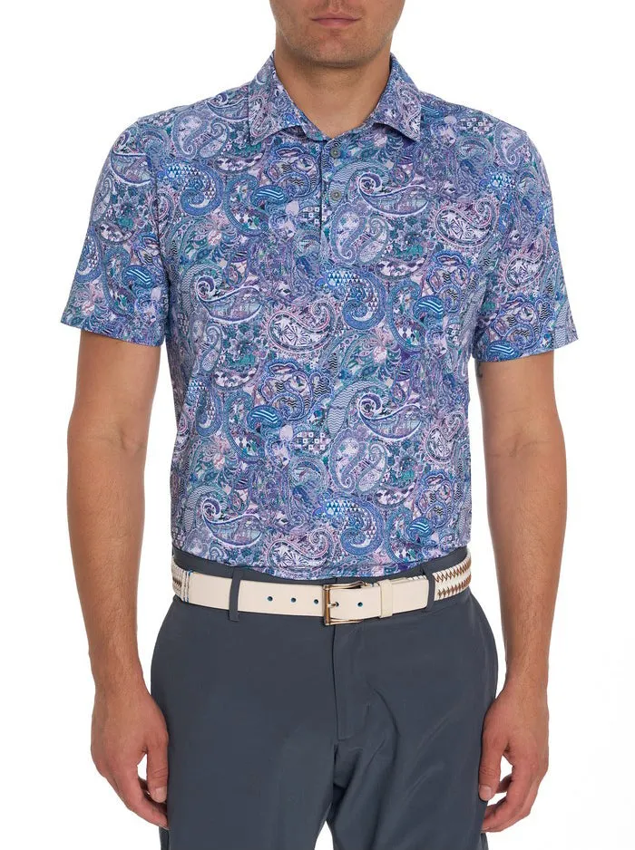 Men Robert Graham Polos and TShirts GOLDBERG PERFORMANCE POLO GREY