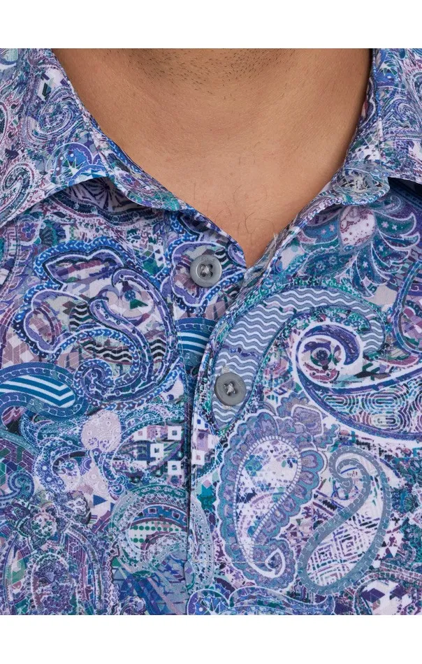 Men Robert Graham Polos and TShirts GOLDBERG PERFORMANCE POLO GREY