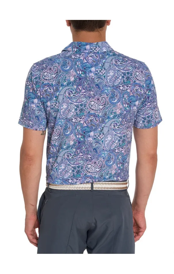 Men Robert Graham Polos and TShirts GOLDBERG PERFORMANCE POLO GREY
