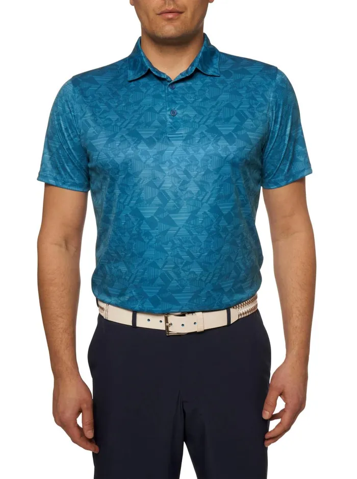 Men Robert Graham Polos and TShirts HYDRUS PERFORMANCE POLO SEAFOAM