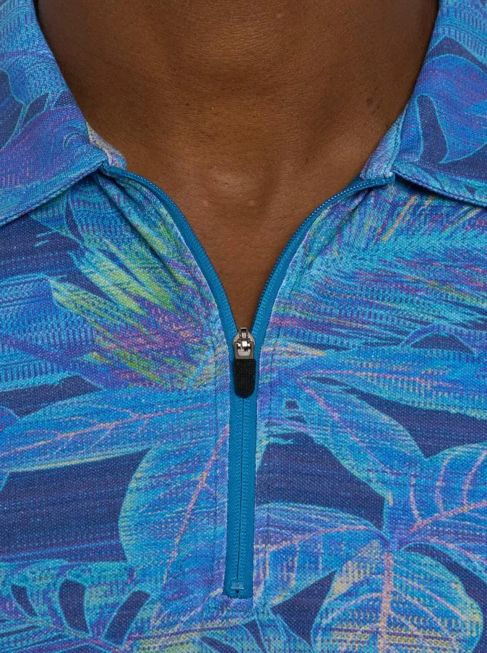 Men Robert Graham Polos and TShirts PARADISE GARAGE POLO TEAL
