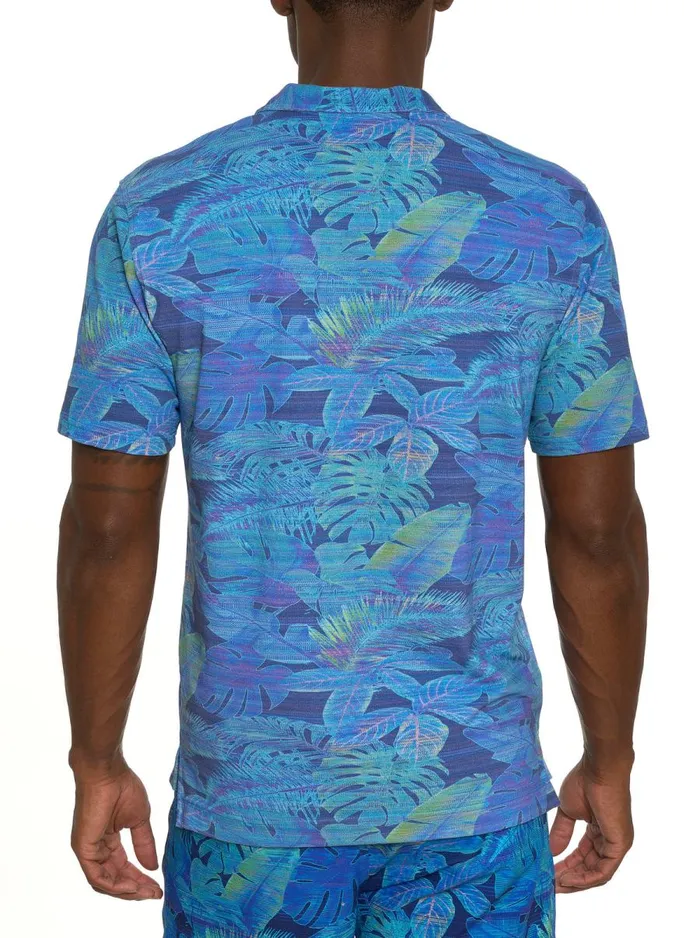 Men Robert Graham Polos and TShirts PARADISE GARAGE POLO TEAL
