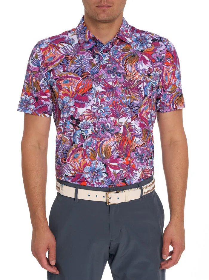 Men Robert Graham Polos and TShirts ROXBERRY PERFORMANCE POLO PINK