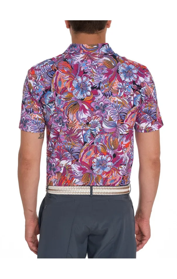 Men Robert Graham Polos and TShirts ROXBERRY PERFORMANCE POLO PINK