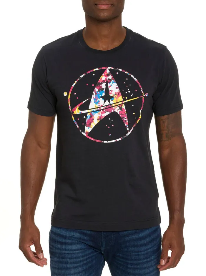 Men Robert Graham Polos and TShirts STAR TREK SPLASH TSHIRT BLACK