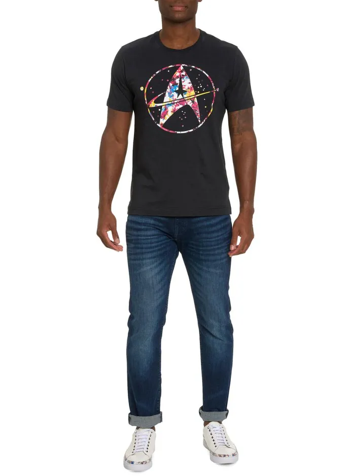Men Robert Graham Polos and TShirts STAR TREK SPLASH TSHIRT BLACK