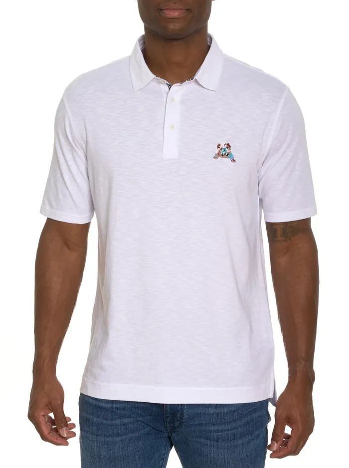 Men Robert Graham Polos and TShirts VANDAM POLO WHITE
