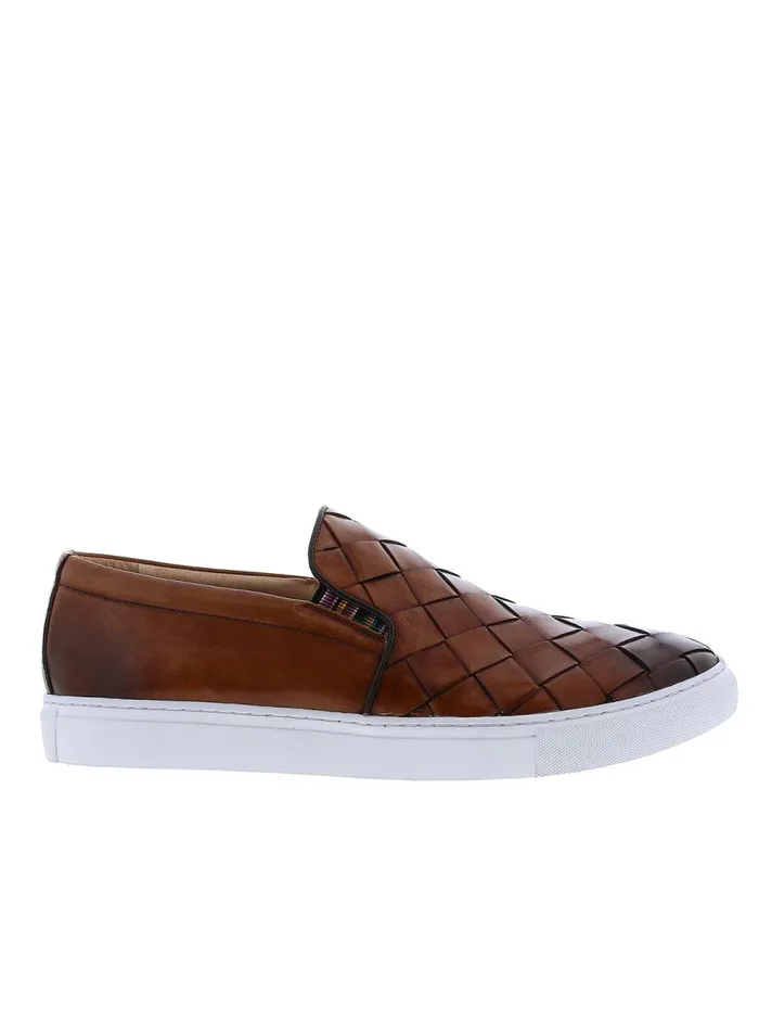 Men Robert Graham Shoes EROSION SLIP ON SNEAKER COGNAC