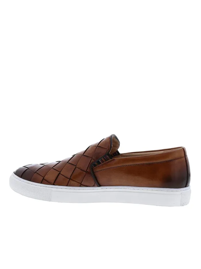 Men Robert Graham Shoes EROSION SLIP ON SNEAKER COGNAC