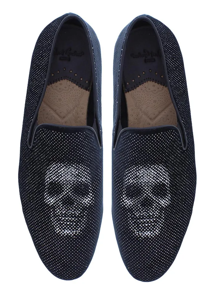 Men Robert Graham Shoes ROXBERRY SMOKING SLIPPER BLACK