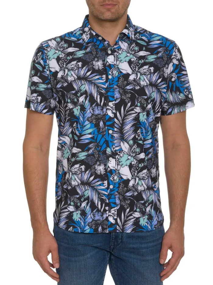 Men Robert Graham Short Sleeve Button Down Shirts FARRELL PERFORMANCE SHORT SLEEVE KNIT SHIRT MULTI Men Robert Graham Short Sleeve Button Down Shirts FARRELL PERFORMANCE SHORT SLEEVE KNIT SHIRT MULTI
