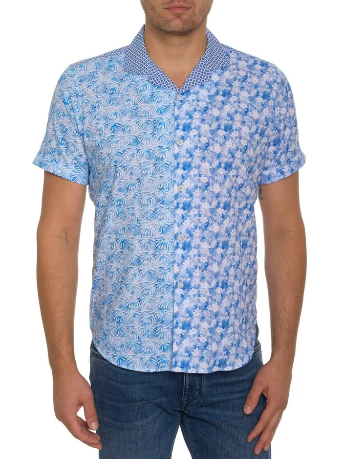 Men Robert Graham Short Sleeve Button Down Shirts FONTANA SHORT SLEEVE BUTTON DOWN BLUE Men Robert Graham Short Sleeve Button Down Shirts FONTANA SHORT SLEEVE BUTTON DOWN BLUE