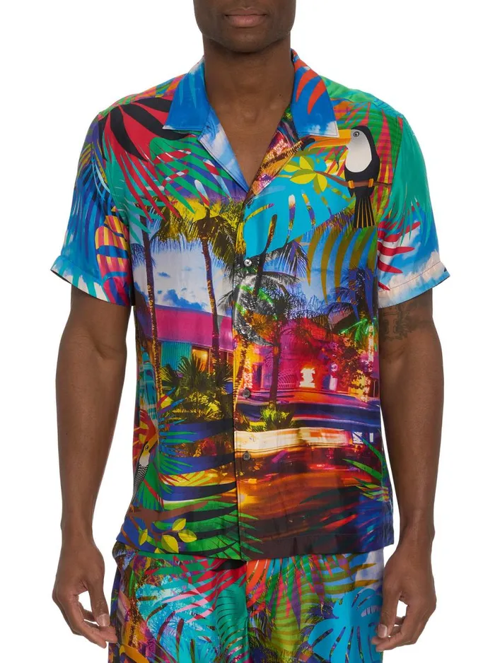 Men Robert Graham Short Sleeve Button Down Shirts LIMITED EDITION THE TOUCAN MIX SHORT SLEEVE BUTTON DOWN SHIRT MULTI Men Robert Graham Short Sleeve Button Down Shirts LIMITED EDITION THE TOUCAN MIX SHORT SLEEVE BUTTON DOWN SHIRT MULTI