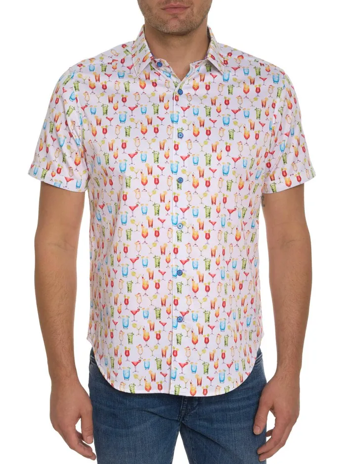 Men Robert Graham Short Sleeve Button Down Shirts MIXER SHORT SLEEVE BUTTON DOWN SHIRT MULTI