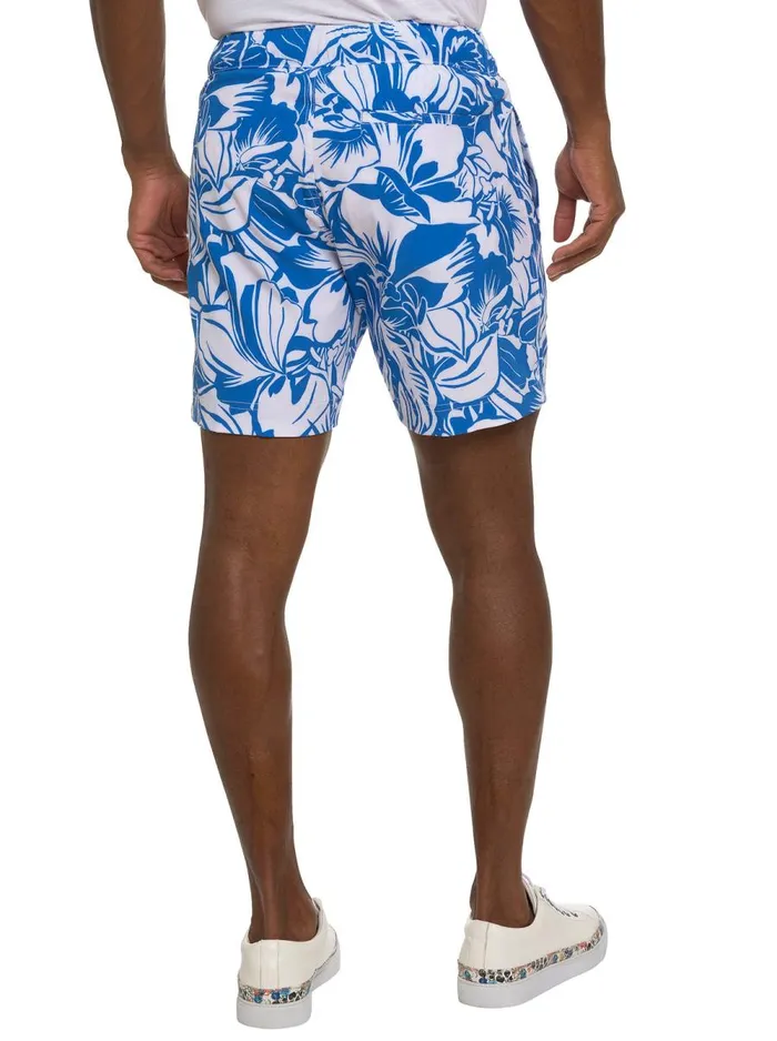 Men Robert Graham Shorts and Swim BEACH HIBISCUS SWIM SHORT BLUE