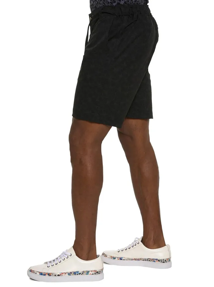 Men Robert Graham Shorts and Swim FLORAL TIGER BEACH TO BAR SHORT BLACK