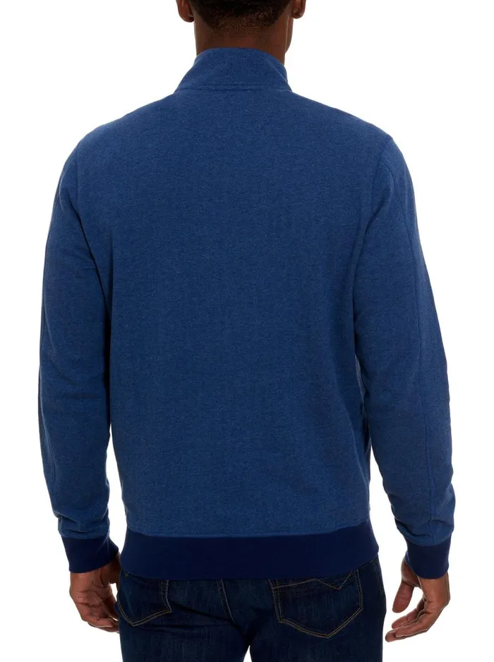 Men Robert Graham Sweaters and Knits CORVOS FULL ZIP LONG SLEEVE KNIT NAVY