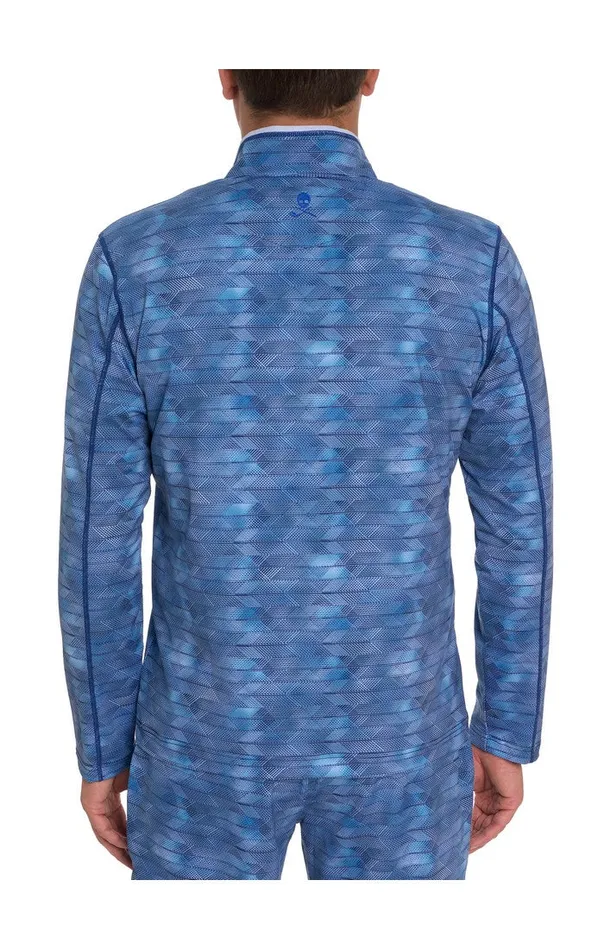 Men Robert Graham Sweaters and Knits FORMAN 14 ZIP LONG SLEEVE KNIT NAVY