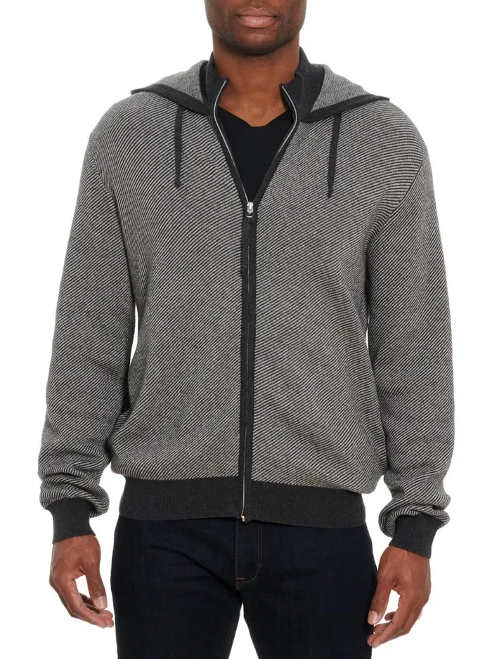 Men Robert Graham Sweaters and Knits ONYX SWEATER LIGHT GREY