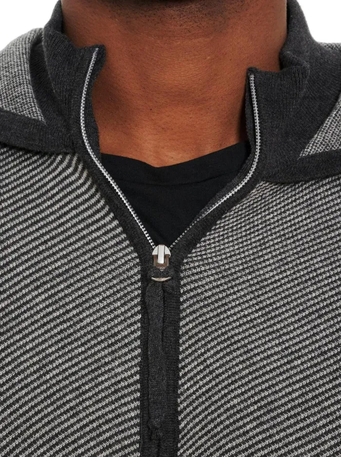 Men Robert Graham Sweaters and Knits ONYX SWEATER LIGHT GREY