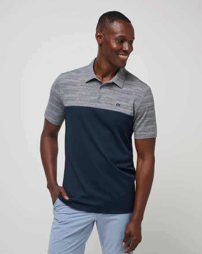 Men ROCKY BEACH POLO Heather Medium Grey TravisMathew Polos