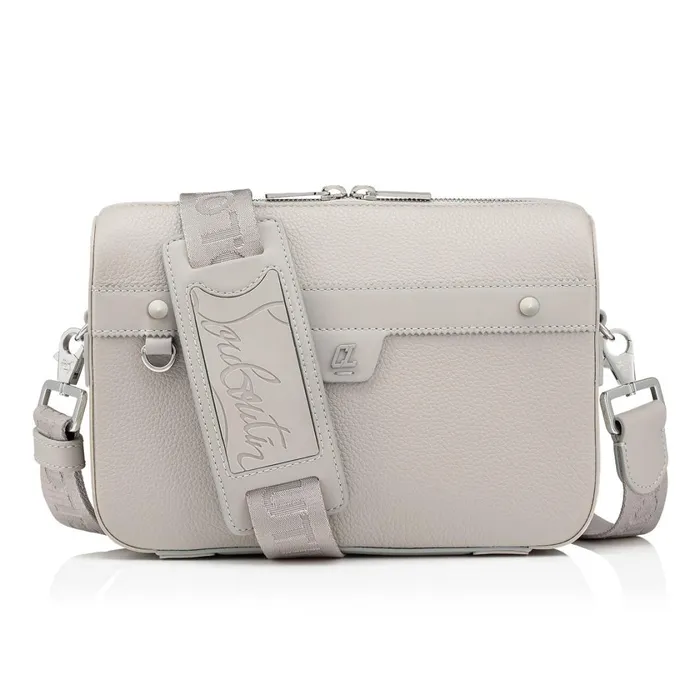 Men Ruisbuddy Messenger Bag 8211 Grained Calf Leather And Fabric 8211 Goose Grey Christian Louboutin Crossbody Bags Men Ruisbuddy Messenger Bag 8211 Grained Calf Leather And Fabric 8211 Goose Grey Christian Louboutin Crossbody Bags