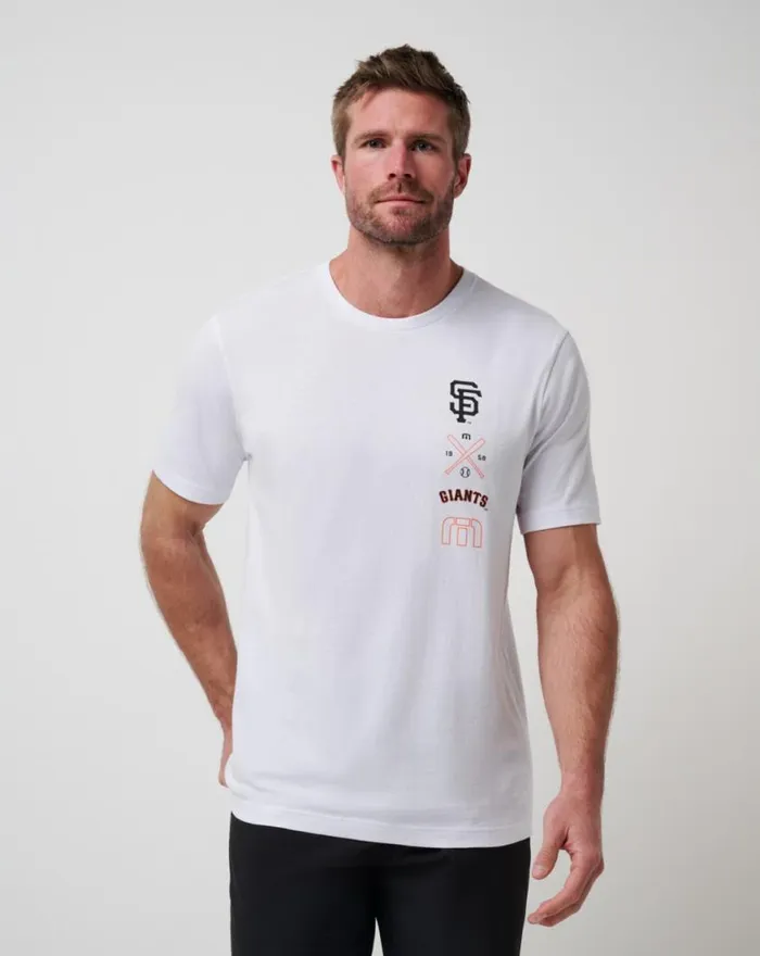 Men SAN FRANCISCO GIANTS SUNSET SLAM 20 TEE White TravisMathew Tees