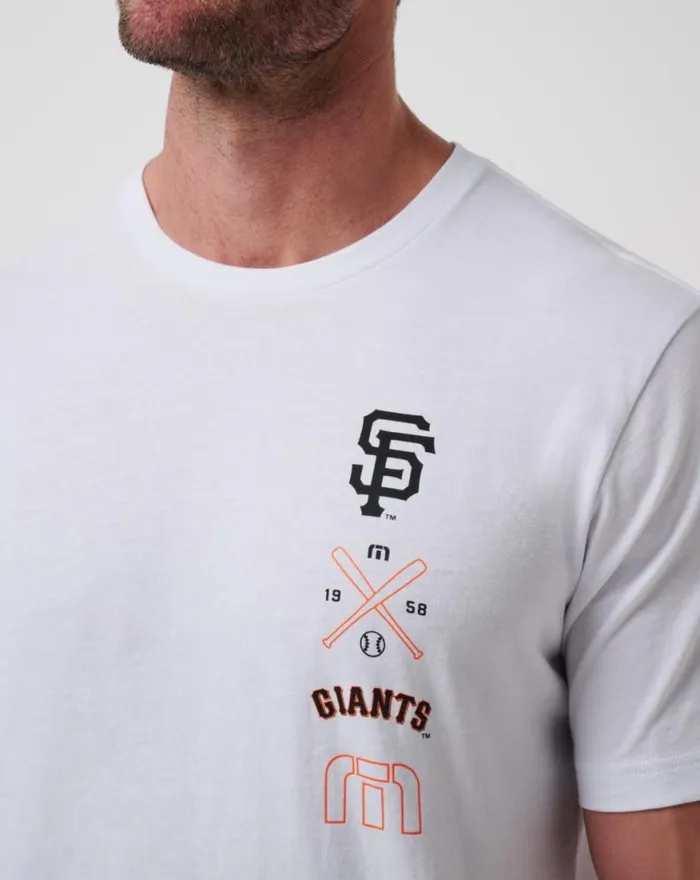Men SAN FRANCISCO GIANTS SUNSET SLAM 20 TEE White TravisMathew Tees